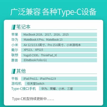 绿联type-c公对公数据线，支持pd快充功率100w