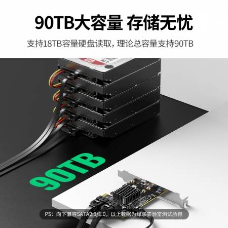 绿联pcie转sata3.0多口扩展卡